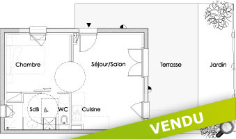 Plan l'appartement 2 pièces